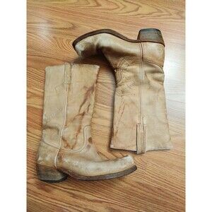 70s Frye Campus Boots Banana yellow vtg Square Toe men's 9.5 D USA Made Rare